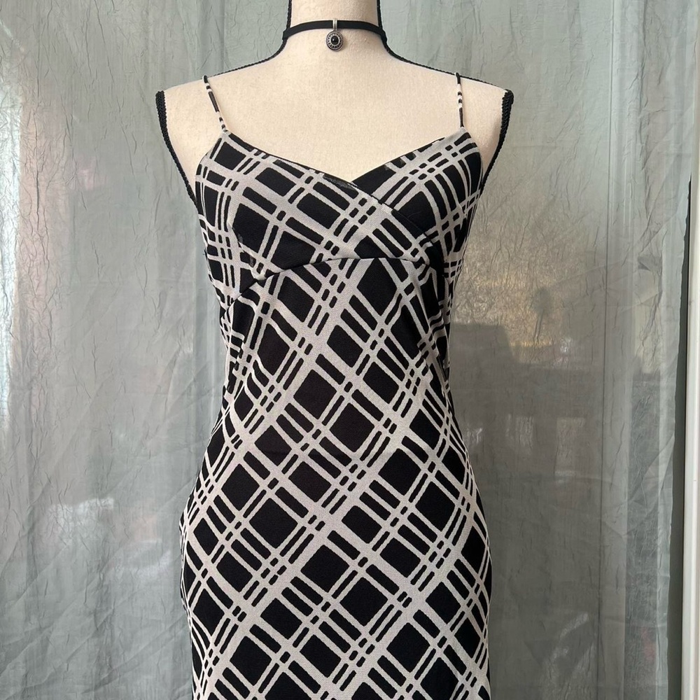 Black and White Plaid Dress